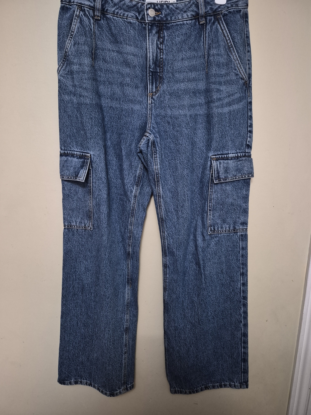 Heidi Daus Blue Relaxed Cargo Jeans